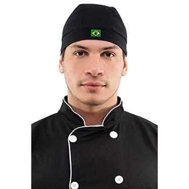 Imagem de Bandana cozinheiro com tiras para amarrar e bandeira