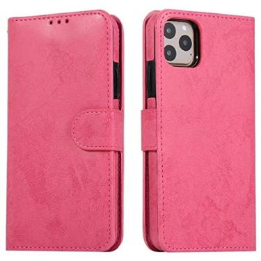 Imagem de Estojo de couro magnético para iPhone 11 Pro Max 13 12 Pro Max 13 Mini XS XR X Carteira destacável para iPhone 8 Plus 7 6 SE 2020, Rosa, Para iPhone13