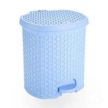 Imagem de LIXEIRA RATTAN COM PEDAL 15 LTS – AZUL