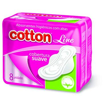 Imagem de Absorvente Cobertura Suave C/Abas 8 Unid, Cotton Line