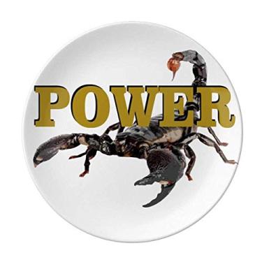 Imagem de Prato decorativo de porcelana para salver, escorpiões, poder de insetos, natural
