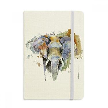 Imagem de Caderno de animais com personalidade pintada de elefante, capa dura para diário clássico A5