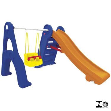 Escorregador Infantil Médio 3 Degraus Playground - Vermelho e Azul -  Natalplast - Escorregador Infantil - Magazine Luiza