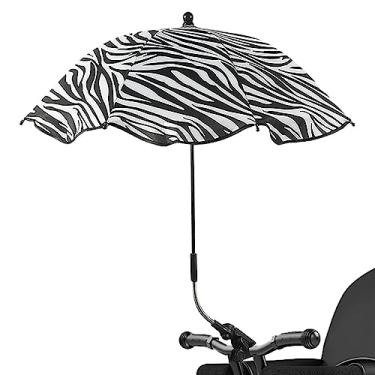 Imagem de Guarda-sol para bebê - Pára-sol para bebê,Guarda-chuva proteção solar com braçadeira ajustável, proteção UV Guarda-chuva proteção solar para Pologmase