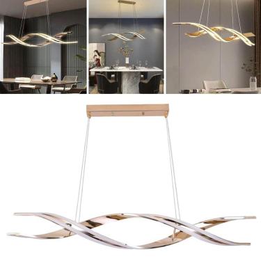 Imagem de Lustre Luminaria Pendente DNA Molecular 76W Super Led Decoraçao Espiral Moderna