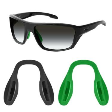 Imagem de Protetor nasal de reposição Mryok para óculos de sol Oakley Split Shot OO9416 – Opções, Dark Green & Black, One Size