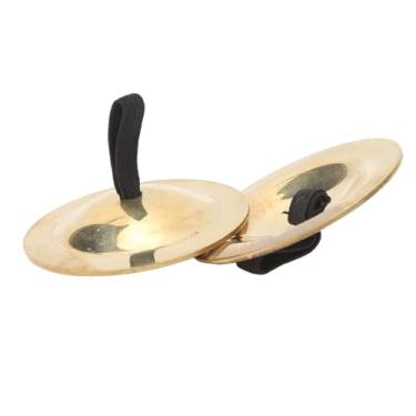 Imagem de 2 Pçs Pratos de Dedo de Bronze Fácil Aperto Instrumento Sino de Dedo de Som Nítido Instrumento Musical de Dedo para Festa de Dança Feriado
