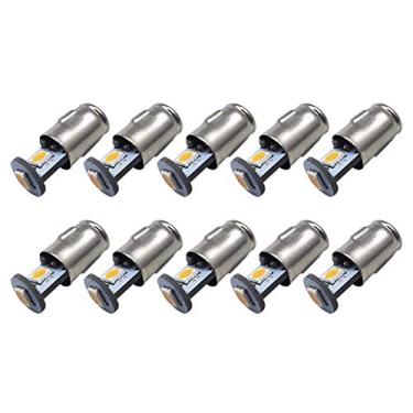 Imagem de Ruiandsion 10 lâmpadas de LED 3898 BA7S amarelas 12V 3030 3SMD Chipsets lâmpadas de LED de substituição para luzes de advertência de painel de instrumentos interiores do carro