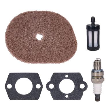 Imagem de Mikatesi FS70 Filtro de ar + vela de ignição + filtro de combustível + kit de junta para cortador de escova aparador STIHL FS40 FS50 FS56 FS56RC FS70 FC56 FC70 KM56 HT56C cortador de escova de