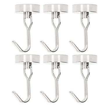 Imagem de DOACT Gancho magnético, 0-15 kg decorativo, sem necessidade de perfuração, ganchos magnéticos rotativos 180° para sala de estar de escritório (#2)