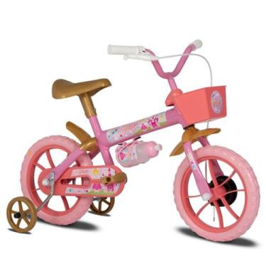 Imagem de Bicicleta Infantil Princy Aro 12 Rosa E Dourado - Verden