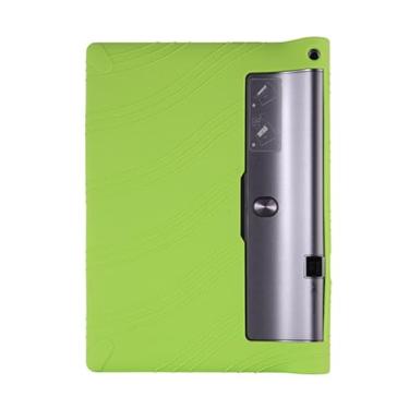 Imagem de INSOLKIDON Capa para tablet Lenovo Yoga Tab 3 Pro 10.1 YT3-X90F X90L Tab3 Plus YT-X703F X703L, cobertura total, ultrafina, de silicone, à prova de choque, leve (verde)