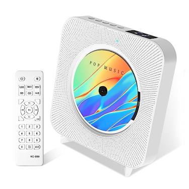 Imagem de ZYOKATA CD Player portátil com Bluetooth 5.1 Desktop Music CD Player com controle remoto, Boombox, rádio FM, tela de LED, suporta entrada AUX/USB para fone de ouvido para casa