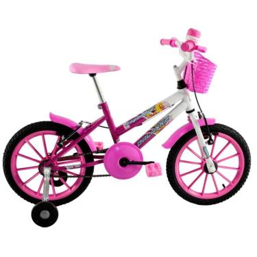 Imagem de Bicicleta Infantil Aro 16 Milla com Cestinha cor Pink-Feminino