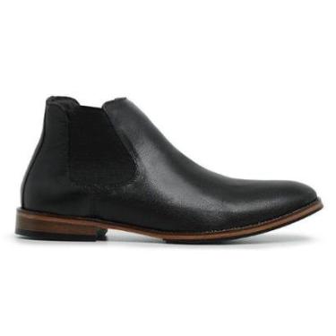 Imagem de Bota Social Preta Chelsea Em Couro 68802-Masculino