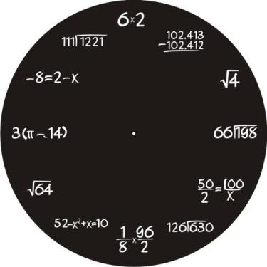 Imagem de Relógio De Paredes Fórmulas Matemáticas Escolar Ensino - Intempo Desig