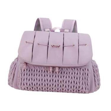 Imagem de Generic Bolsa de Fraldas Mochila Impermeável Multifuncional Viagem Itens Essenciais Bolsa de Troca de Bebê Bolsa de Fraldas para Telefone Brinquedos Chaves, Roxo