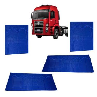 Imagem de Cortina Cetim Caminhão c/ 4 Pçs Volks Constellation Cab Dupl - JCS Ace