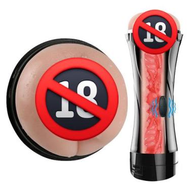 Imagem de Masturbador Masculino Lanterna Ânus em Cyberskin com Vibração Multivel