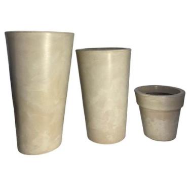 Imagem de Kit 3 Vasos Decorativos Grandes para Plantas Área Interna - Alpe & Ari