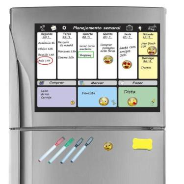 Imagem de Planner Senamal Planejador Magnético Geladeira Emoticons Imã - Terrax