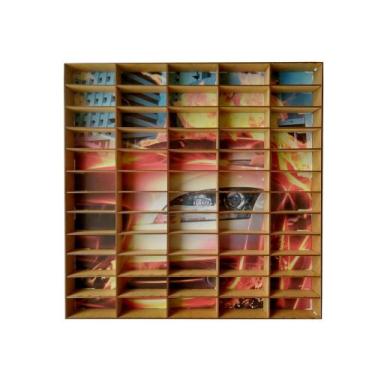 Imagem de Expositor Carrinhos Estante Miniatura Decorado Adesivado - CasaBebeDec