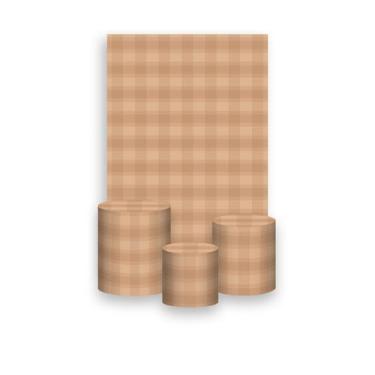Imagem de Painel De Festa Vertical 1,50 x 2,20 + Trio De Capas Cilindro - Xadrez