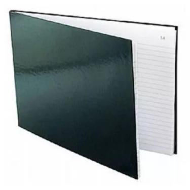 Imagem de Kit 2 Caderno Ata Capa Dura 200 Páginas Preto sem margem Nfe - Tamoio
