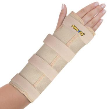 Imagem de Ortese Ampla Para Punho Em Tecido Com Tala Bege - Artipé, Esquerdo P
