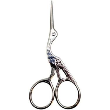 Imagem de Tesoura Pássaro Bordar Crochê/design Sobrancelhas Prata - Sekich