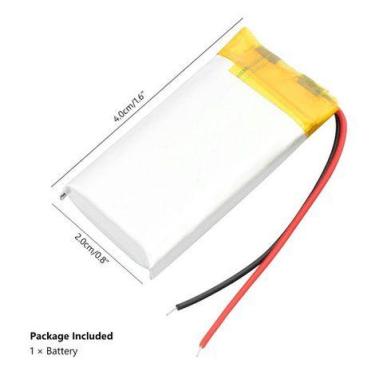 Imagem de Bateria  3,7v   500mah 6mm X 20mm X 40mm   602040 Com 2 Fios - KMIG