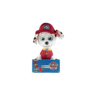 Imagem de Pelucia Patrulha Canina Paw Patrol Coleções 30cm Sunny, Branco e Verme