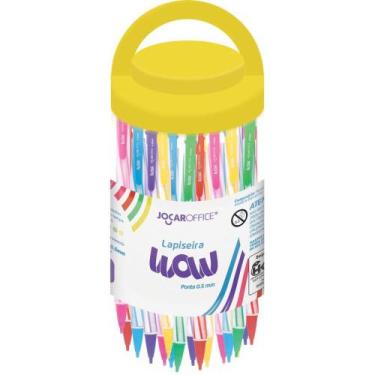 Imagem de Lapiseira 0.5MM WOW FUN Metal com Borracha - 6 Cores Sortidas - Pote c