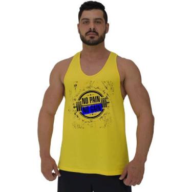 Imagem de Regata Menos Cavada Masculina MXD Conceito No Pain No Gain Halteres, M