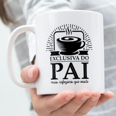 Imagem de Caneca Porcelana Exclusiva do Pai Mais Cafezeiro que Existe Est. Preta