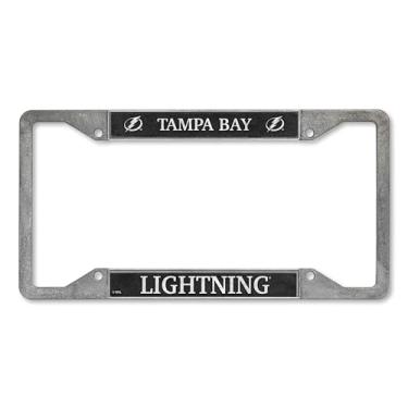 Imagem de Rico Industries NHL Hockey Tampa Bay Lightning Moldura para placa de licença de estanho 30,48 cm x 15,24 cm