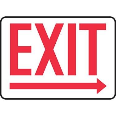 Imagem de Accuform Placa de segurança "Exit (Seta para a direita)", Aluma-Lite™, 25,4 x 35,5 cm (MADC534XL)