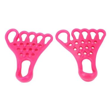 Imagem de Maca separadora de pés, dispositivo de alongamento elástico do dedo do pé para massagem única, relaxamento muscular e aprimoramento de condicionamento físico em vermelho rosa (Rosa Vermelha)