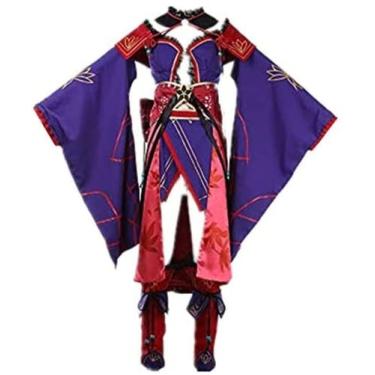 Imagem de High-Q Fate Grand Order Shinmen Musashi Nogami Fujiwarano Harunobu Cosplay Fantasia (Personalizada)