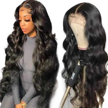 Imagem de Peruca Full Lace Front Yamikk - 28 Polegadas, Body Wave, 180 Density