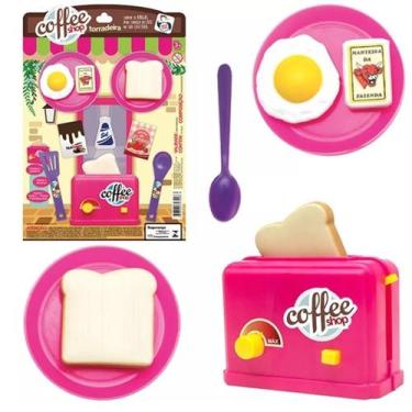 Imagem de Kit Café Da Manhã Torradeira Comidinhas Brinquedo Infantil Cafeteria C