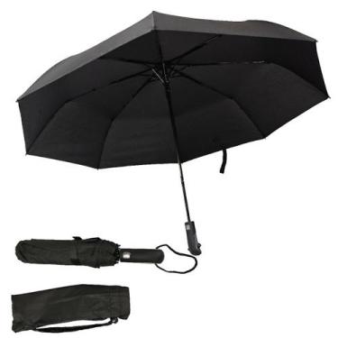 Imagem de Guarda Chuva Abre Automático 37cm De Bolsa Reforçado Preto - HHW, Pret