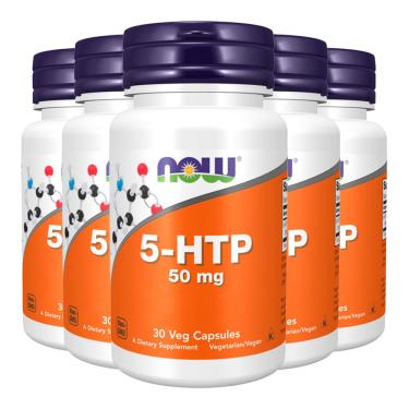 Imagem de 5-H-T-P 50mg Now Foods 30 Cápsulas Importado 5un