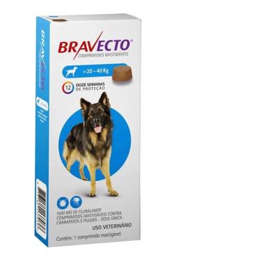 Imagem de Bravecto Para Cães De 20 A 40 Kg - 1000 Mg