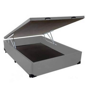 Imagem de Base Box Baú Casal 36x138x188 Cor Cinza