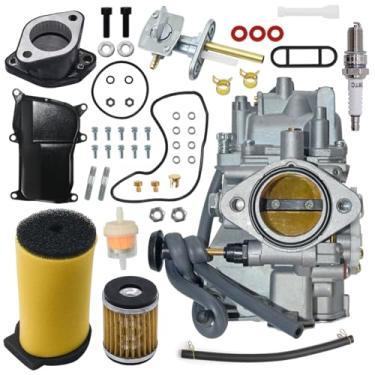 Imagem de Cylinman Carburador adequado para Yamaha Big Bear 350 YFM350 4WD 2WD 1987-1999 1996-1999 YFM350 Moto-4 1987-1995 Apto para Yamaha Kodiak 400 4x4 YFM400 1996-1998 com Filtro de óleo de ar para animais
