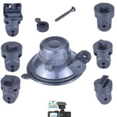 Imagem de Vykyntow Suporte de câmera veicular de substituição, adequado para WANLIPO Dash Cam frontal e traseira A13, com 6 peças de juntas giratórias 360 para para-brisa, ventosa de sucção, peça de acessório