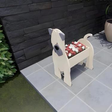 Imagem de Vaso de plantador em forma de Wheaten Terrier com revestimento macio | Vasos fofos para suculentas e flores com orifícios de drenagem | Ideal para decoração interna, externa e de jardim | Presente