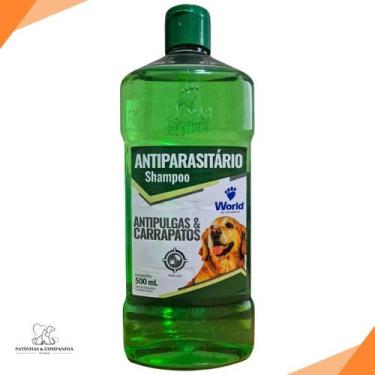Imagem de Shampoo Antiparasitário Antipulgas e Carrapatos Para Cães 500ml World 