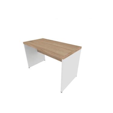 Imagem de Mesa Reta Natus 40mm 150 Bramov Móveis Branco/carvalho Mel